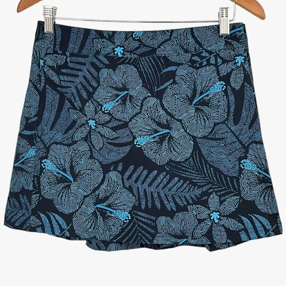 Rip Skirt Size S Hawaii Wrap Skirt Beach Blue Floral Adjustable Surf